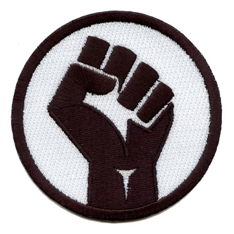 black power blm fist embroidered iron  patch