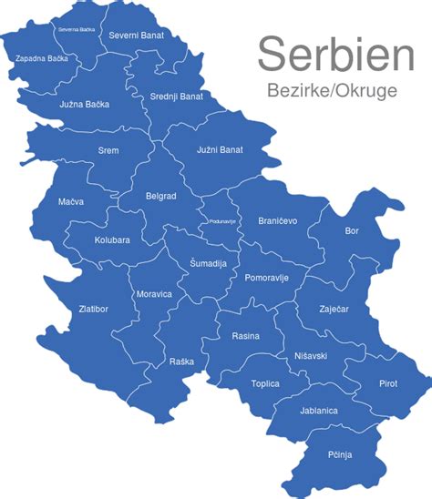 Serbien Bezirke Interaktive Landkarte Image Mapsde