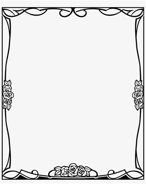 Picture Frame Clipart Black And White Png