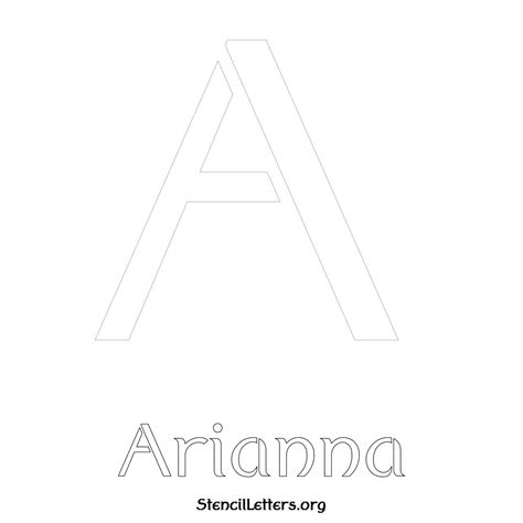 Arianna Free Printable Name Stencils With 6 Unique Typography Styles
