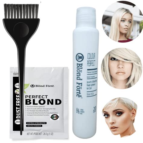 Blond Forte Perfect Blond Diy Premium Hair Bleach Lightening Powder Kit 6 20 Volume Developer