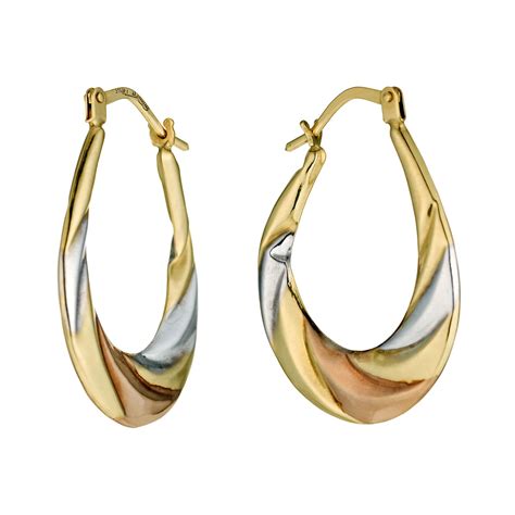 9ct Gold Creole Earrings Hsamuel