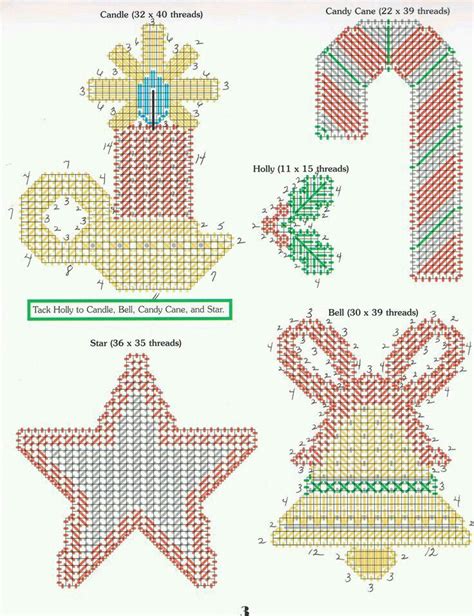 Plastic canvas is a fun and easy craft used for making many different projects. HAPPY HOLIDAY TRIMS IN PLASTIC CANVAS 3/6 | Plastic canvas ...