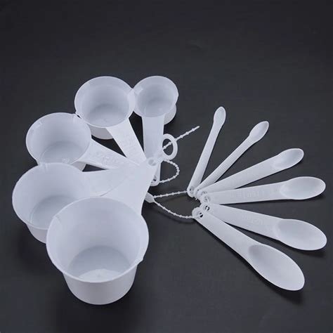 11 Pcsset High Quality Plastic Kitchen Tool Measure Spoons Cups