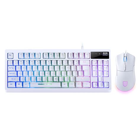 Buy Rgb White Gaming Keyboard And Mouse Combo87 Keys Usb Wired Rgb