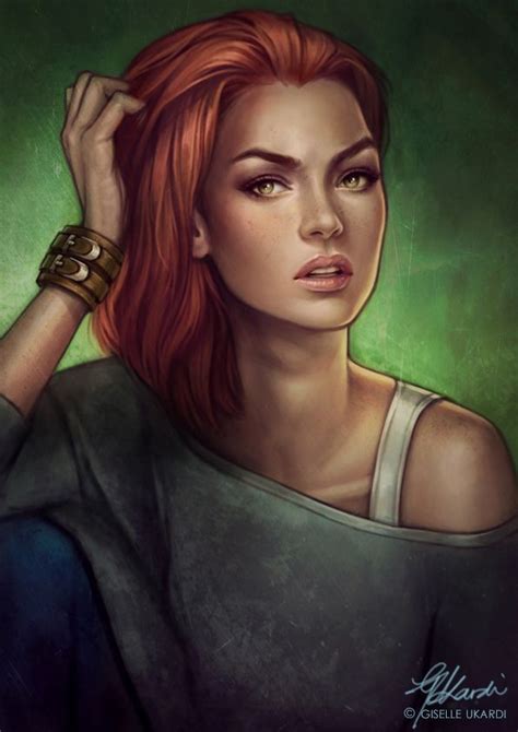 Commission Sjelby By Giselleukardi On Deviantart Redhead Characters Fantasy Characters Female