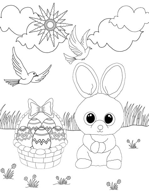 ← earth day coloring page. Baby Bunny Coloring Pages Rabbit Colouring Bugs Printable ...