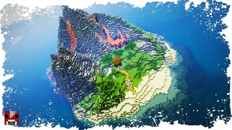 Minecraft Timelapse Volcano Island World Download Youtube