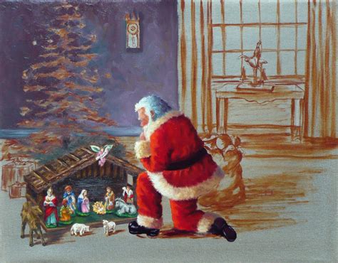 Santa Claus Nativity Painting Saint Nicholas