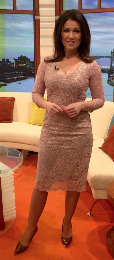 Good Morning Britain Presenter Susanna Reid Wears Low Cut Dress Daily Star