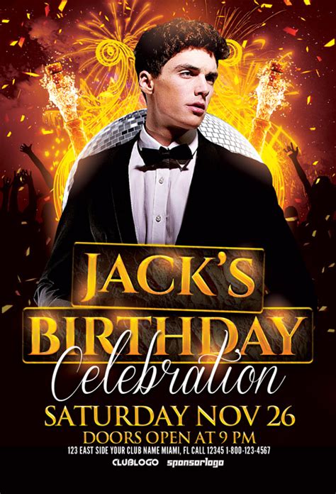 Birthday Celebration Flyer Template For Photoshop