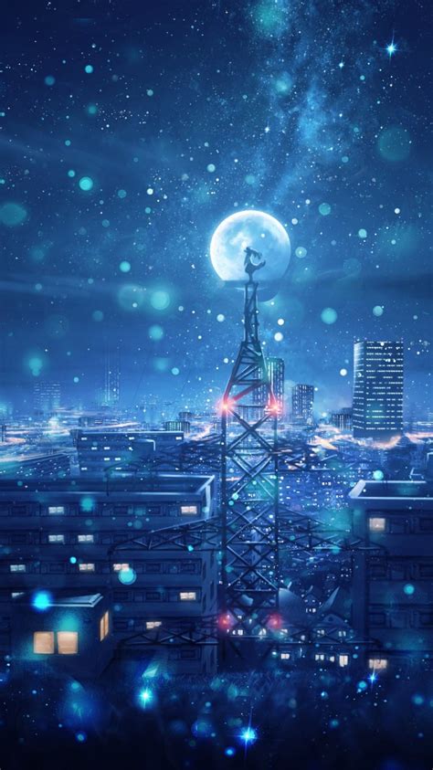 19 City Night Anime Scenery Wallpaper Baka Wallpaper