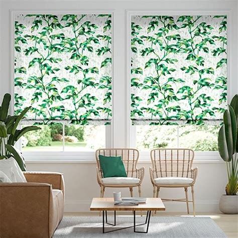 Rainforest Moss Roman Blind Living Room Blinds Furniture Design