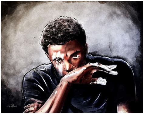 Black panther fan art by emmanuel andrade on artstation. Fanart I drew a picture of Chadwick Boseman aka the ...