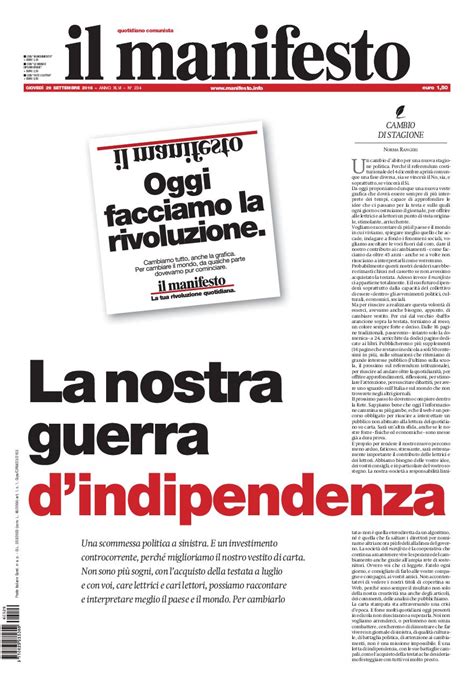 Manifesto, a document publicly declaring the position or program of the issuer. Campagna abbonamenti 2017, c'è posta per voi, vero social ...