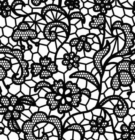 Beautiful Lace Black Pattern Vector 04 Lace Drawing Lace Stencil