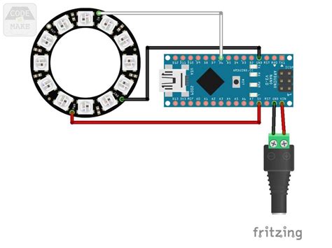 Arduino Nano Neopixel Ring Base Code And Make