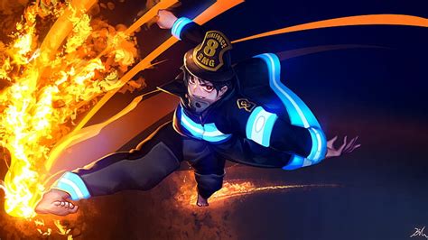 Hd Wallpaper Fire Force Shinra Kusakabe Anime Explosion Wallpaper