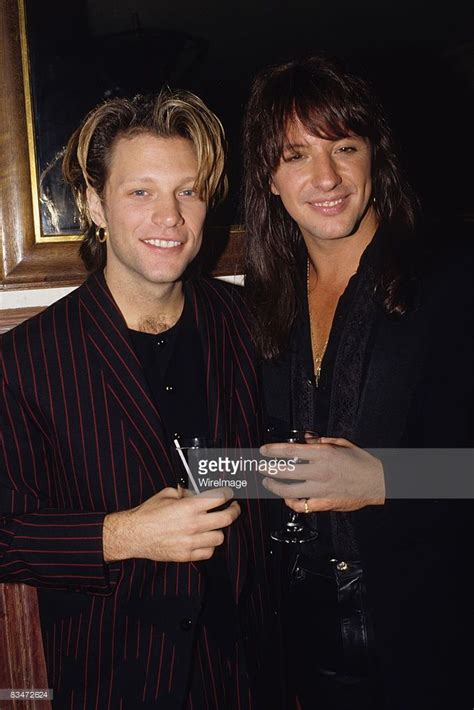 Jon Bon Jovi And Richie Sambora Pose For A Photograph Circa 1991 In