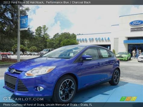 I finally had to put a decal on the back because security kept making sure i really worked there. Performance Blue - 2013 Ford Focus SE Hatchback - Charcoal ...