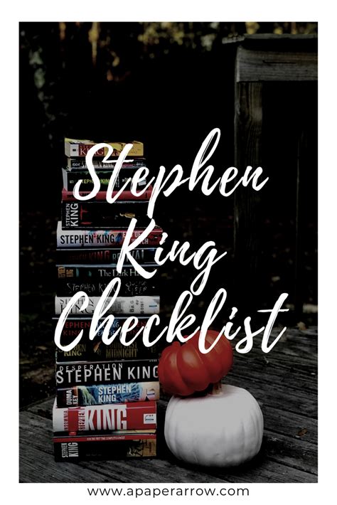 Stephen King Checklist A Paper Arrow 43 OFF