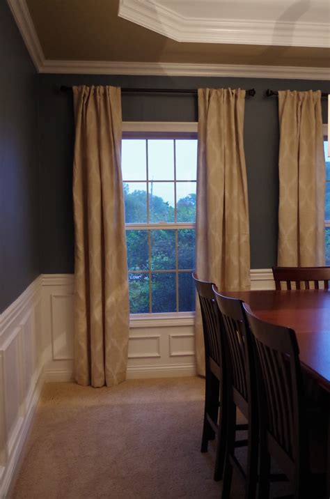 | 2 colors heave duty 10 ft ceiling mount double curtain track custom length to nz. life as a Losey: Evolution Of Our Dining Room