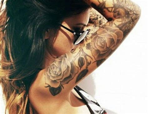 Half sleeve tattoos for women are great as they can flaunt their arms with the designs in one hand or both by wearing half sleeved clothes. Rose sleeve tattoo | inspiration / ideas | Pinterest ...