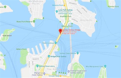 Map Of Sydney Harbour Bridge