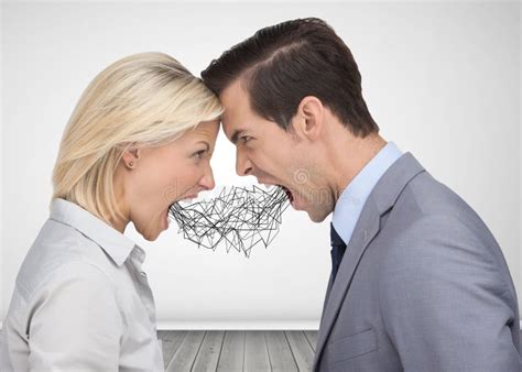 Business People Shouting At Each Other Stock Photo Image Of Coworkers