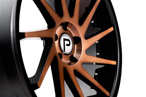 Pinnacle® P216 Epic Wheels Satin Bronze With Gloss Black Lip Rims