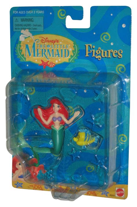 Disney The Little Mermaid Ariel Mattel Figure W Flounder Fish