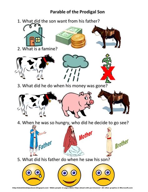 Pdf (2.44 mb) seaspray illustrations brings a colored scene from one of the famous parables of jesus, in which the prodigal son returns to his loving father. 12. Parable of the Prodigal Son Worksheet.pdf | Filho ...