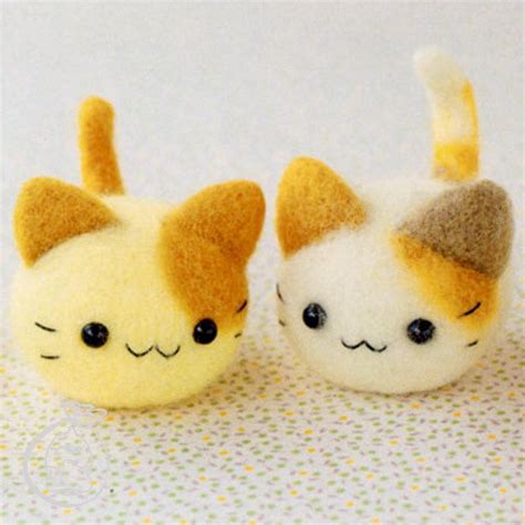 Cat Beginner Diy Felting Kit Wool Felt Needle Craft Handmade Etsy In