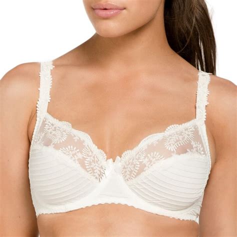 Louisa Bracq 41901 Womens Elise Ivory Off White Floral Embroidered Lace Full Cup Bra 32g