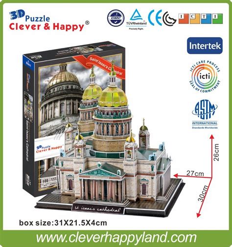 New Cleverandhappy Land 3d Puzzle Model Saint Issacs Cathedral Large