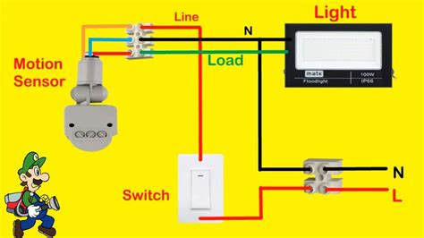 Motion Sensor Light Switch Wiring Connection Diagram Technical