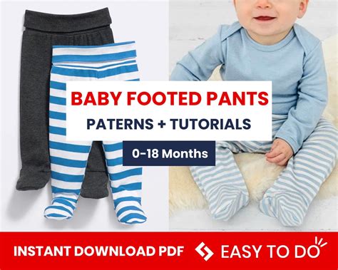 Baby Footed Pants Pattern Pdf Baby Sewing Patterns Pdf Baby Etsy France