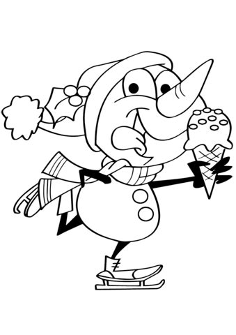 Penguin birthday party coloring pages, personalised, winter onederland, digital, ice skating party, waddle on over, printable, gift allforkidsstudio 5 out of 5 stars (690) Snowman Ice Skating coloring page | Free Printable ...