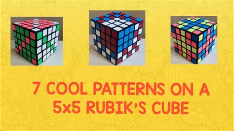 7 Cool Patterns On A 5x5 Rubiks Cube Cube In A Checkered Cube
