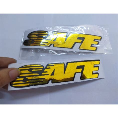 1pc Safe Logo Gold Sticker Shopee Philippines