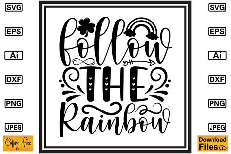 Follow The Rainbow Svg Cute Design Graphic By Artstore22 · Creative Fabrica