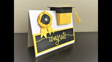 Here's a picture of the lid and base together. DIY, Graduation Card, Box In a Card, Congrats Card, Handmade