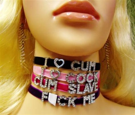Jede Größe Personalisierte Halsband Schwarz Samt Sissy Bdsm Plus Cum