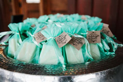 You choose your raffia color to match. Handmade Soap Favors in Mint Bags | Soap favors, Mint bag ...