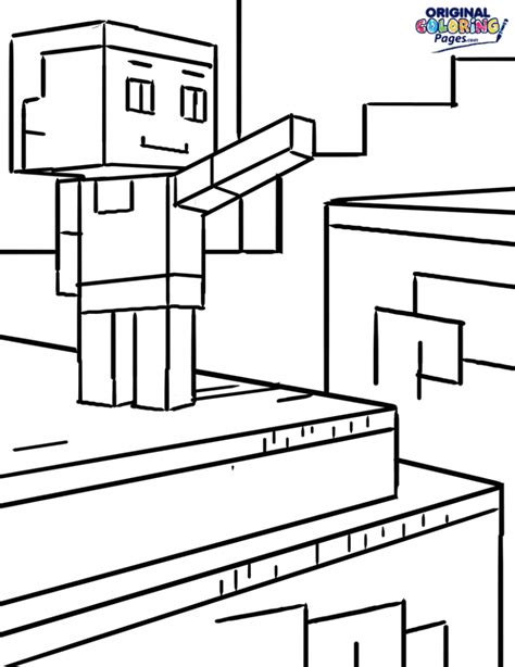 Minecraft coloring pages for kids. Minecraft Steve Coloring Page | Coloring Pages - Original ...