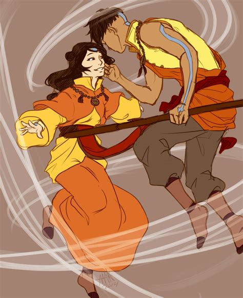Adult Kai And Jinora Fan Art By Nyananax R Thelastairbender