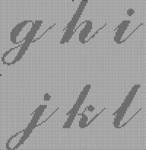 Let's hope words counted cross stitch pattern by ursula michael to download and print online. Small letters g to l cross stitch pattern.