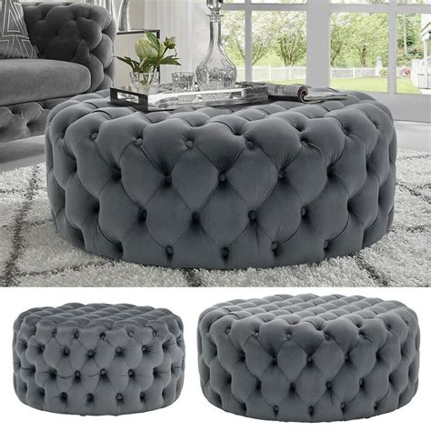 Large chesterfield footstool