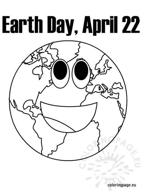 Earth Day April 22 coloring page – Coloring Page