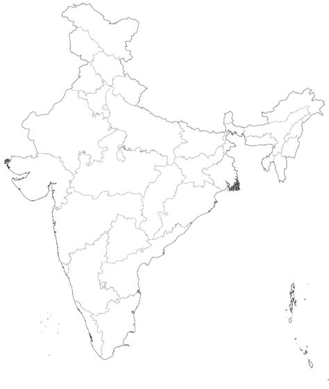 Blank India Map With States Get Latest Map Update